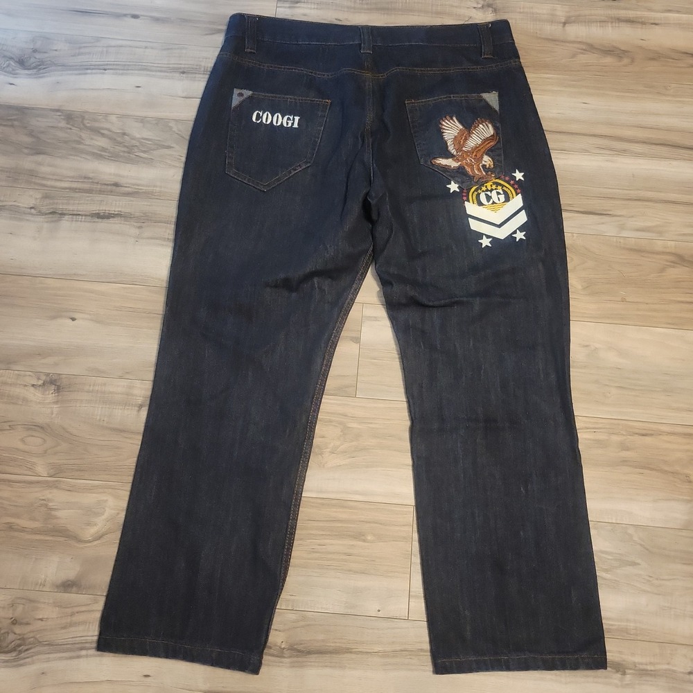 Vintage Coogi Jeans Mens 42x34 Actual 42x31 Blue Denim Skater Embroidered